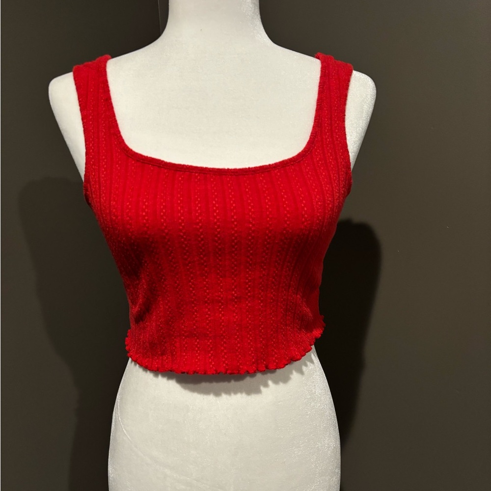 Red Cropped Tank